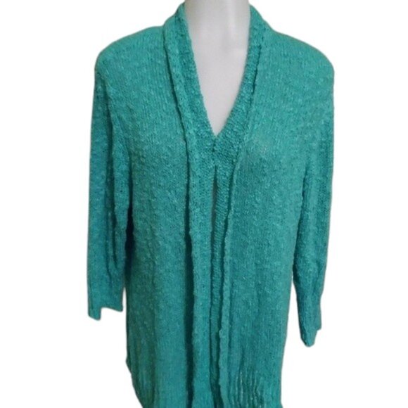 FEVER Open Front Cardigan Duster Teal - Picture 1 of 8